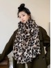 Soft Leopard Print Blanket Scarf